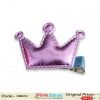 Gorgeous Infant Girl Purple Hair Pin with Cute Pink Crown Motif