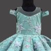 Green Panel Ball Gown