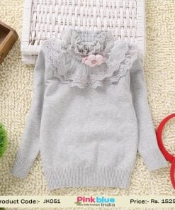 grey baby woolen sweater