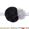 Fabulous Grey Hair Band for Indian Baby Girls with Black Flower