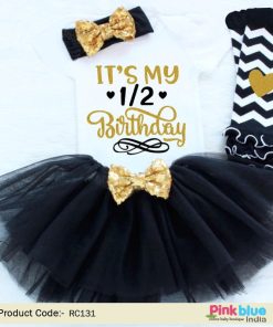 Half Birthday Outfit Girl, 6 Month Photo Outfit Sets, Tutu Skirt, Birthday Onesie