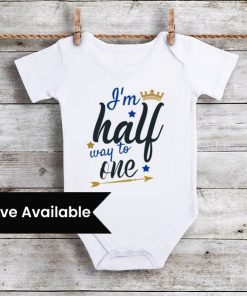halfway to one baby onesie - half outfit boy girl India