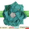 Attractive Headband for Indian Infants in Green with Flower