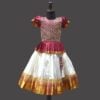 Heavy handwork pattu pavadai for baby girl, elegant festival outfit