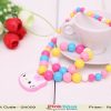 Cute Hello Kitty Colorful Fancy Bead Necklace and Bracelet for Newborn Girls