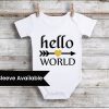 Hello World Coming Home Outfit - Hello world Baby Girl Boy onesie/romper