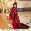 Hi-Low Birthday Dress Gown Maroon Long Tail Couture Flower Girl Dress