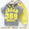 Bright Hoddies for Baby Boys in Grey Sweatshirt and Yellow Track Pants