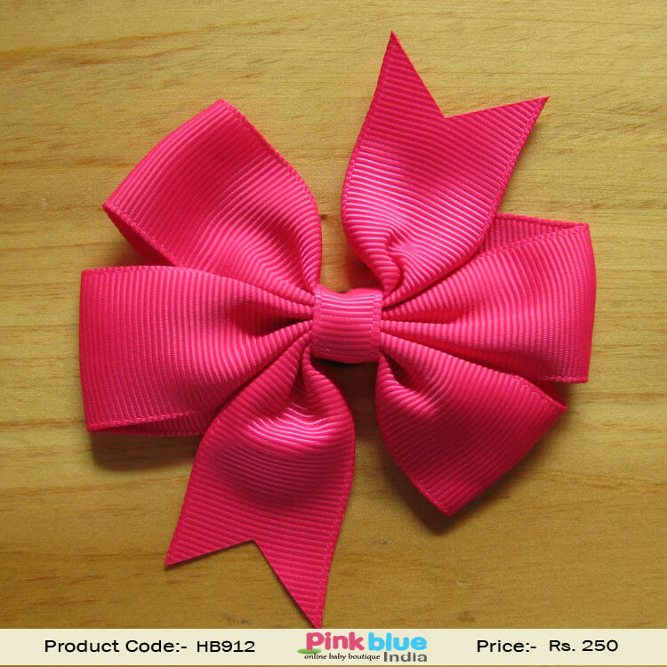 Hot Pink Bow Hair Band for Girls