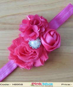 Pink Flower Headband for Babies
