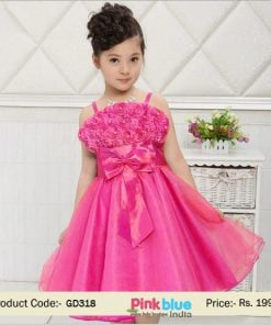 hot pink baby floral dress