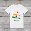 I Love India Printed Tshirt – Customized Kids Tri Colour T shirts - Patriotic Baby Tees Online