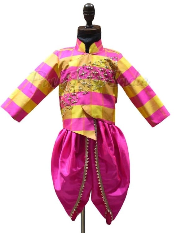 Traditional Indian Dhoti Jacket Set for Boys