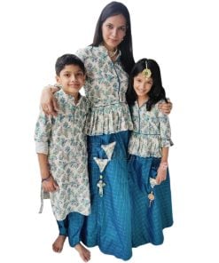 family matching dress, family dress set of 3 traditional Family Dress Set for Wedding, Diwali