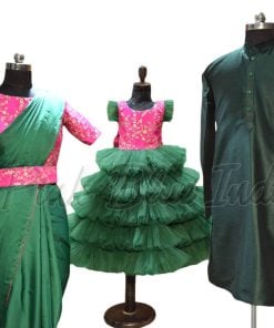 Family matching outfits for Indian wedding
