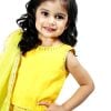 Children Yellow Designer Party Wear Lehenga Set