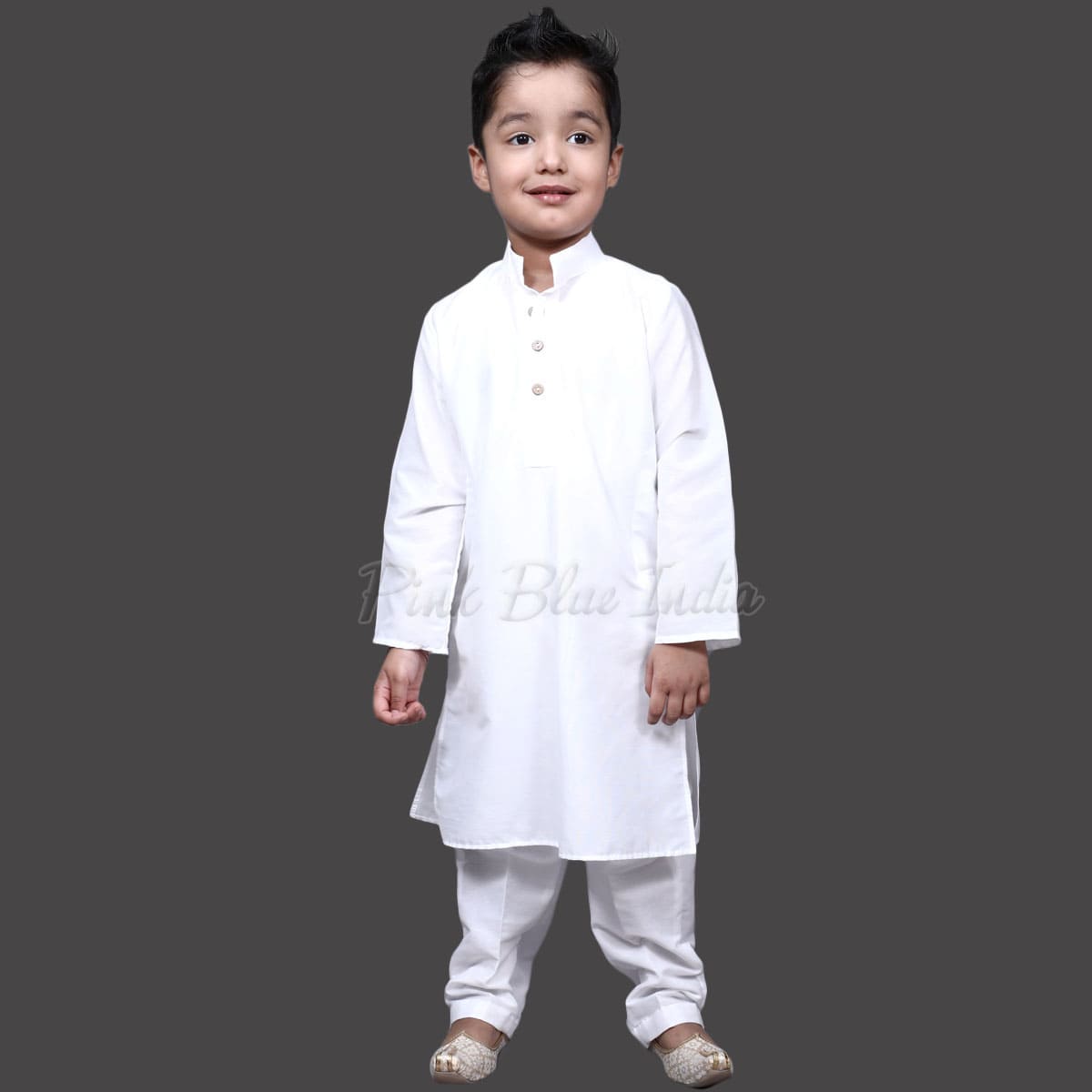 white cotton kurta pajama for baby boy, cotton kurta sets, White Ethnic Wear