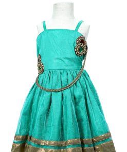 Girls Indian Party Wear Style Frock Chain Embellishments