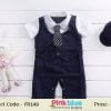 Buy Infant Boy 3 Piece Blue Romper Bowtie Waistcoat Suit – Kids Formal Wear