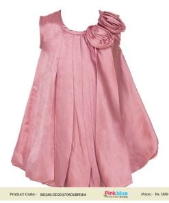 Shop Online Infant Baby Girls Pink Satin Summer party dress