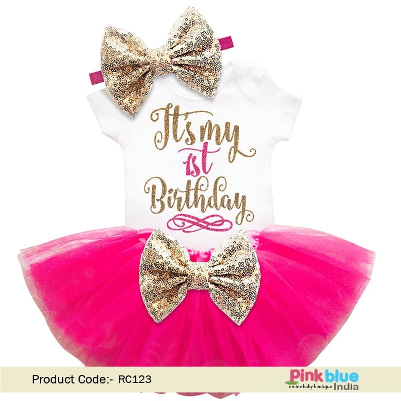 It's my First Birthday Girl Outfit – Baby tutu cake smash Set
