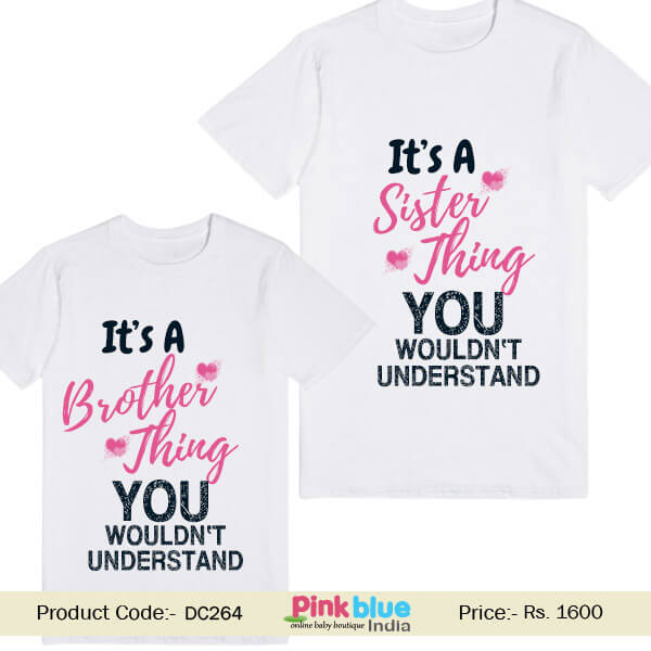 Custom printed It's a Brother & Sister Thing You Wouldn’t Understand Siblings T-Shirt kids