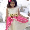 pink leheriya girls dress