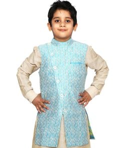 Buy Indian Kids Kurta Pajama with Angrakha Style Jacket