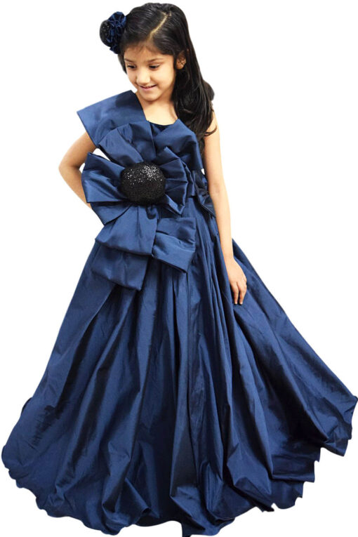 Navy Blue Princess Ball Gown Birthday Party Dress | Couture Long Gown