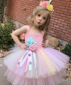 Pastel Unicorn Tutu Dress - Kids Birthday Party Unicorn Costume