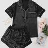 Kids Black Satin Night Suit, Toddler Baby Boy Girl Nightwear India