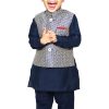 Kids wedding Cotton Silk kurta pajama set - baby boy modi jacket