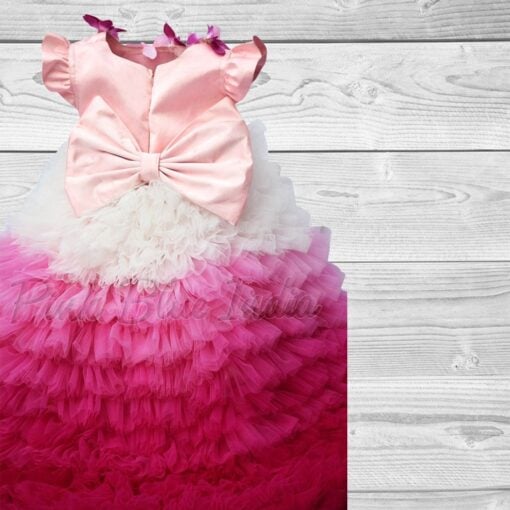 Exclusive Pink Ombre Girls Gown | Birthday Girl Dress