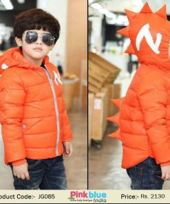 orange kids hooded jacket
