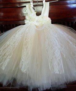 cream princess tutu dress