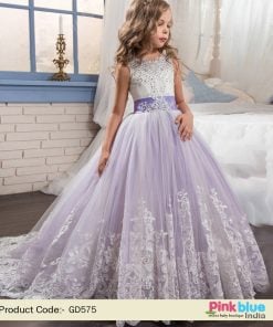 Kids Princess Gown - Girl Long Birthday Party Dress