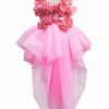 Birthday party Pink High Low Flower Girl Dress