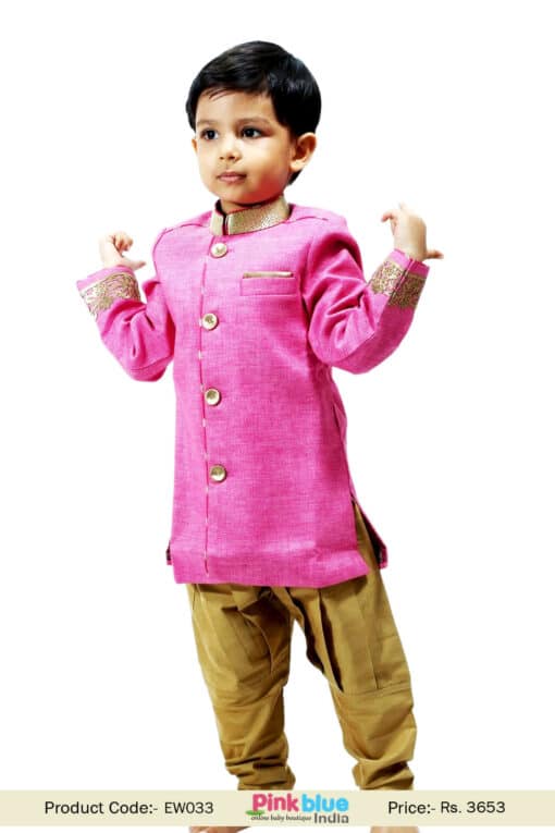 Kids Indian Bollywood Indowestern Party Wear Sherwani Breeches Pajama