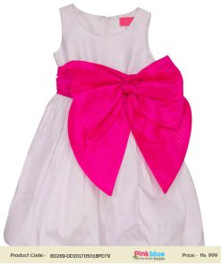 Kids Party Outfit Occasion Wear Pink Bow Dress Buy online India
