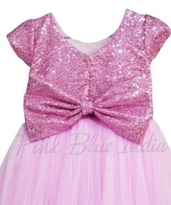 Baby Pink Girls Party Wear Gown, Pink Teen Girls Dress