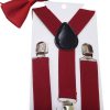 Kids Red Suspenders with Matching Bow for Toddler Boys