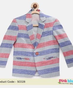 Kids Red and Blue Summer Coat for Wedding, Birthday Party
