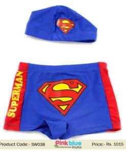 Toddler Baby Boy Swim Trunks Superman Print Kids Swim Short
