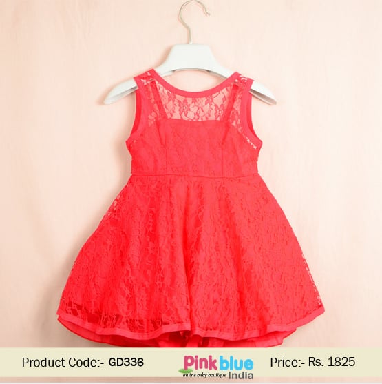 red baby summer dress