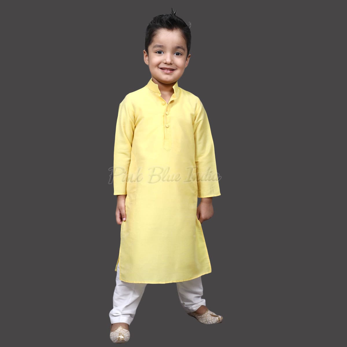 Kids Yellow Kurta Pajama, Cotton Yellow Baby Boy Kurta Pajama