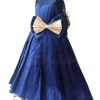 Luxury Royal Blue High Low Girl Dress Long Train Gown Online
