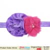 Shop Online Lavender Hair Band with Peach Net Flower for Girls