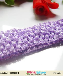 Crochet Lavender Headband Indian Children