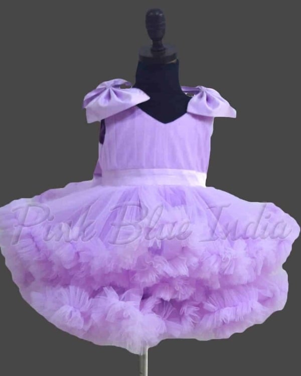 Lavender dress for girls birthday party wear elegant stylish outfit