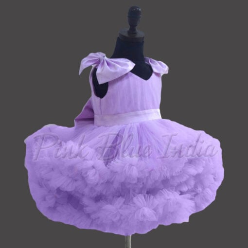 Party Wear ruffle Lavender dress for Baby Girl